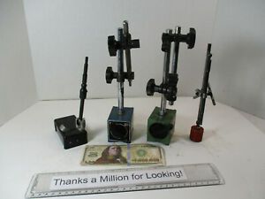 (4) Machinist Magnetic Bases, Mag Base, General England, (3) Others, w/ Arms