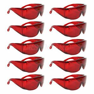 10x Dental Protective Shield Glasses Goggle F/Curing Light Lamp Whitening JA