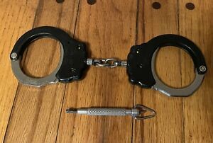 ASP Ultra Chain Handcuffs [Model 400, Black Polymer/Steel] w/ Long Key!