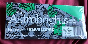 Wausau Papers Astrobrights Fluorescent Envelopes #10 Size Pack of 25 Gamma Green