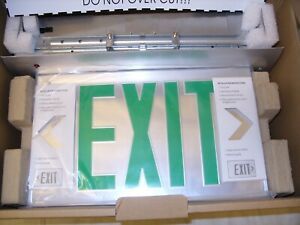 Lithonia EDGR2GMRM4 LED Edge-Lit Exit Sign Mirror Double Face -120/277 Volt NEW