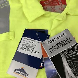 Portwest Hi-Vis Anti-Static Bizflame Pro Workwear Coverall Size XXL BIZ7 (flaws)