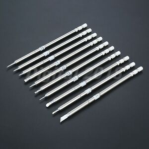10pcs Silver T12 Series Soldering Iron Tip T12-B BC2 D4 C1 C4 D08 D24 I K JL02
