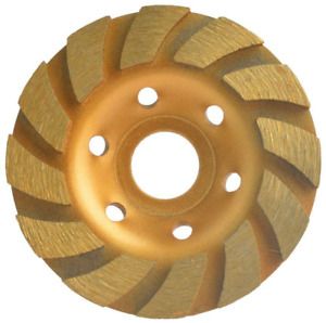 Gunpla 4 inch Concrete Turbo Diamond Grinding Disc Wheel 12 Segs Cup Masonry Gra