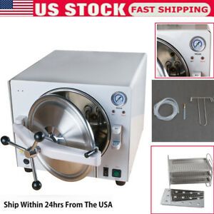 900W 18L Medical Autoclave Steam Sterilizer Dental Sterilizer Stainless Tool US