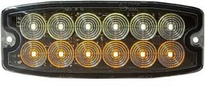 Buyers Products Amber/Clear Dual Row Ultra Thin 5 Inch LED Strobe Light