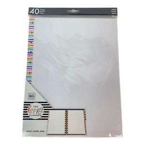 The Happy Planner 40 Sheet Paper Insert 11 x 9 Blank Grid Dot Pattern New Sealed