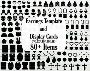 Earring Svg Bundle - 80+ High Quality Images- SVG CUT Files DXF/PDF/SVG/EPS/PN