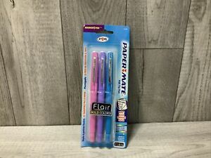 Paper Mate Flair Felt Tip Pen, Medium Point, Assorted Colors 3 each, 2005