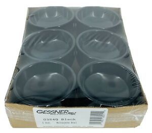 Gessner 0354 BLACK Melamine 4 Oz. Molcajete Bowl - 12 / CS