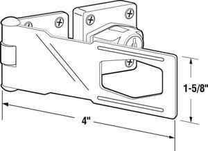 Prime-Line U9951 Chrome Plated Steel Twist Keyed Hasp Hinge 1-5/8 W x 4 L in.