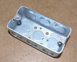 20-PK 4&#034;x2&#034; 58351 HANDY Utility ELECTRICAL BOX 2-1/8&#034; Deep Conduit KO 4SSLS NEW