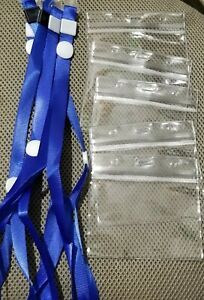 Badge ID Protector 4x3”, CDC Vaccine Card Holders, Zip, Pack Of 5 &amp; Lanyards