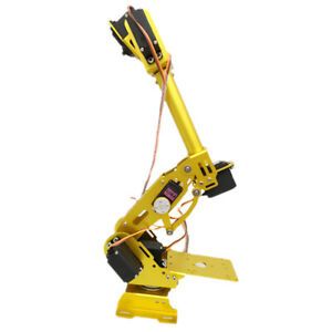 7 DOF Mechanical Arm Robot Arm DIY Kit With 7pcs 180° Steering Gear - Golden