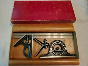 Union Tool Co. 12&#034; 4-Piece Combination Square Set #212-36 Original Box