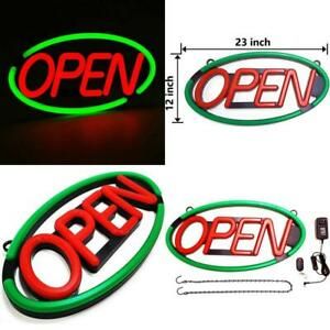 Maxlit 24&#034; X 12&#039;&#039; New Ultra Bright Oval Led Neon Sign - Open - Remote Controlled