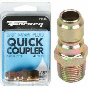 Forney 3/8 In. Male Quick Connect Pressure Washer Plug 75136  - 1 Each