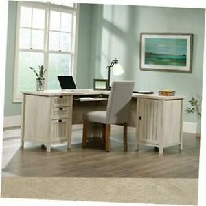 Costa L-Shaped Desk, L: 65.12&#034; x W: 65.12&#034; x H: 30.0&#034; Chalked Chestnut