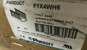 *New Panduit - F1X4WH6 - Narrow Slotted Duct PVC 1 X 4 X 6ft   - (60 Feet)