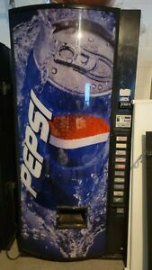 Dixie Narco Pepsi branded  soda coke can vending machine  - Compressor need fix.