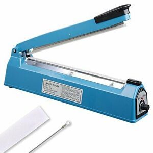 Yescom 12&#034; 300mm Impulse Manual Hand Sealer Heat Sealing Machine Poly Tubing Pla