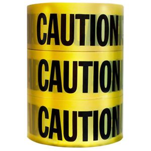 3 in. x 1000 ft. Caution Tape (3-Pack) Marking Hand Layout Tools Flagging NEW