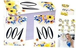 Numbers Tags 001-100,2.17&#034;x 3.35&#034; Live Sale Number Card