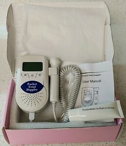 Fetal Doppler Heart Monitor Excellent Used Condition with Pink Box and Manual