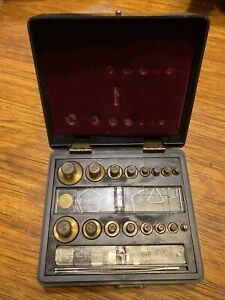 Antique/Vintage Bristol-Myers Brass Weight Set
