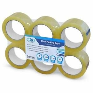 IDL PACKAGING R-1216-110-2 Packing Tape, 2&#034;x1.6 milx110 Yd. Clear, PK6