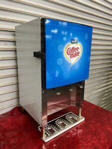 NEW 3 Flavor Coffee Creamer Refrigerated Milk Dispenser Silver King Nestle #6448