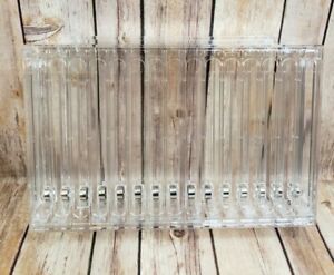 2 Pack 15 Compartment Clear Pusher Tray Acrylic Cosmetic Counter Display