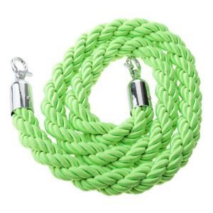 59 Inches Twisted Barrier Rope Queue Crowd Control for Posts Stands Green