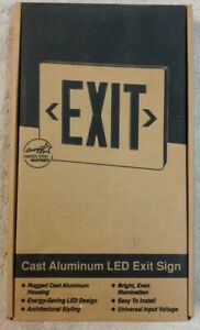Cast Aluminum LED Exit Sign Emergency Safety Lighting 120/277V Duramax