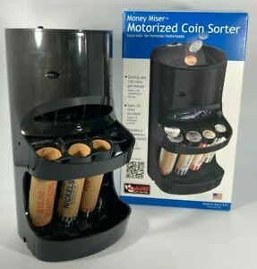 MONEY MISER  -  MOTORIZED COIN SORTER  *  SORT &amp; WRAP COINS EASILY