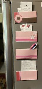 Creative Memories Paper Magnetic File Cabinet Or Refrigerator Pouches, Set Of 4