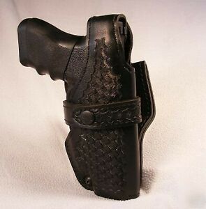 Safariland 070-83-071 Cordovan Basketweave GL17 Level III Mid Ride Duty Holster