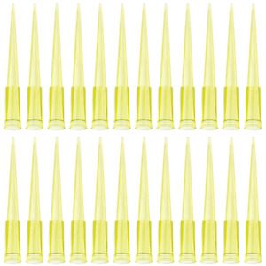 OIIKI Universal Pipette Tips 1000pcs 200ul Liquid Pipettor Tips Clear Yellow DNa