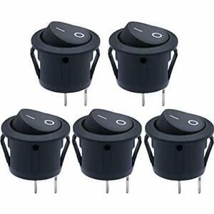 mxuteuk 5pcs Snap-in Round Boat Rocker Switch Toggle Power SPST ON-OFF 2 Pin ...