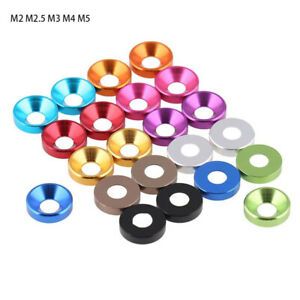 Aluminum Alloy M2 M2.5 M3 M4 M5 Anodized Countersunk Head Bolt Washers Gasket