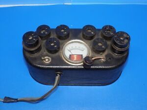 COLLECTABLE VINTAGE TUBE TESTER FROM GLOBE TUBE WOOD RADIO ERA