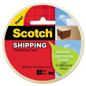 Scotch Greener Commercial Grade Packaging Tape, 1.88&#034; x 49.2 yd, 3&#034; Core, Clear