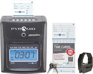 Pyramid Time Systems Model 2650 Automatic Time Card Feed and Alignment, 6 Column