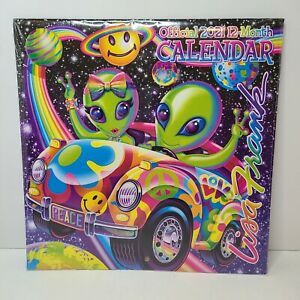 Lisa Frank Retro 2021 Calendar 10&#034;X10&#034; New and Sealed Aliens