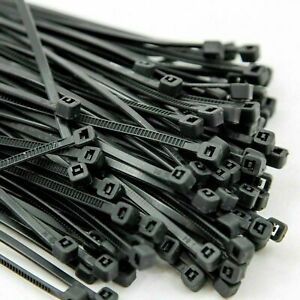 1000 PACK  ZIP CABLE TIES NYLON BLACK    UV WEATHER RESISTANT WIRE
