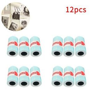 12 Rolls Sticker Thermal Paper 57mm x 30mm Self-Adhesive Thermal Printer for PC5