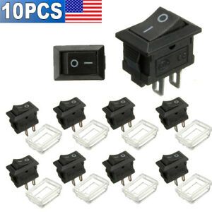 5/10x On/Off Switch Rocker 10A Small 12V DC Tension Held Auto/Car/Boat/Truck f