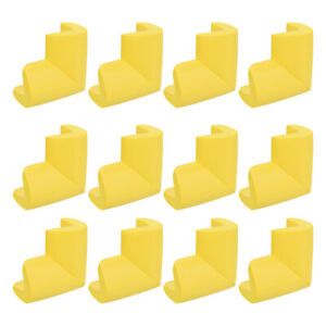 Corner Table Edge Guard Angle Cushion Protective Pad 50 x 35 x 15mm Yellow 12pcs