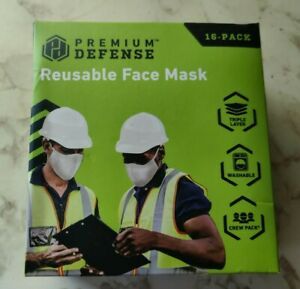 Premium Defense Reusable Face Mask new 16 pk.