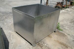 Stainless Steel Tote Tank w/ Drainage 40&#034; x 47&#034; x 32&#034;